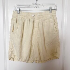Weekday Mens Light Yellow Linen Shorts Small Lightweight Euro Summer‎ Resort
